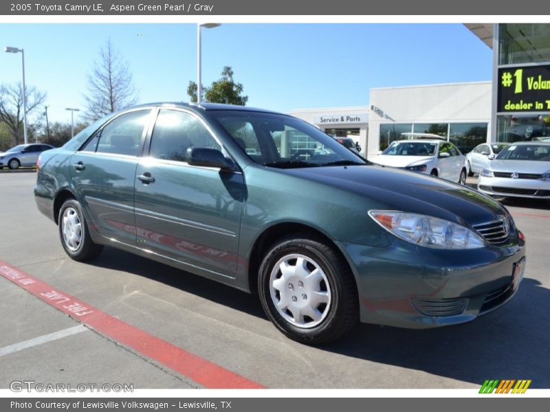 Aspen Green Pearl / Gray 2005 Toyota Camry LE