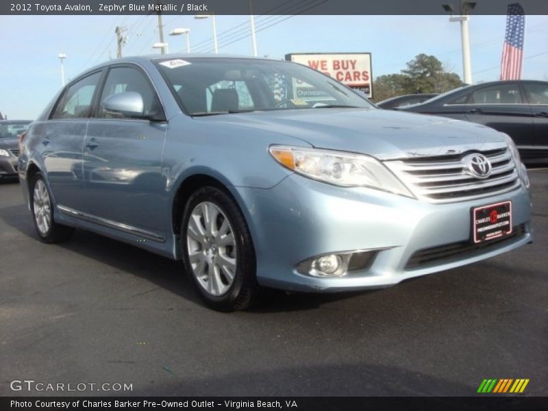 Zephyr Blue Metallic / Black 2012 Toyota Avalon