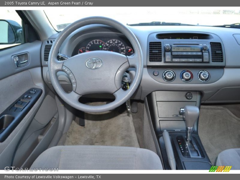 Aspen Green Pearl / Gray 2005 Toyota Camry LE