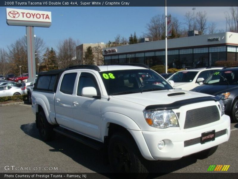 Super White / Graphite Gray 2008 Toyota Tacoma V6 Double Cab 4x4