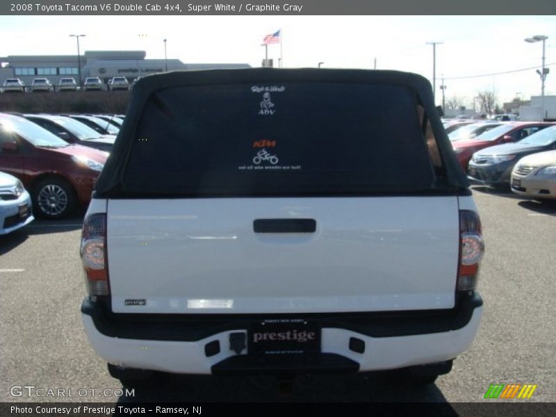 Super White / Graphite Gray 2008 Toyota Tacoma V6 Double Cab 4x4