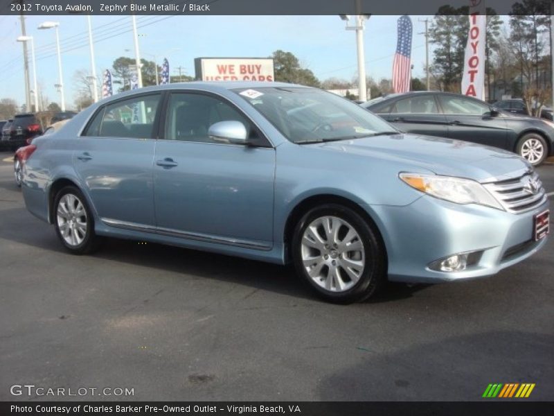 Zephyr Blue Metallic / Black 2012 Toyota Avalon