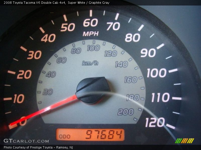 Super White / Graphite Gray 2008 Toyota Tacoma V6 Double Cab 4x4