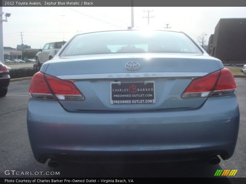Zephyr Blue Metallic / Black 2012 Toyota Avalon