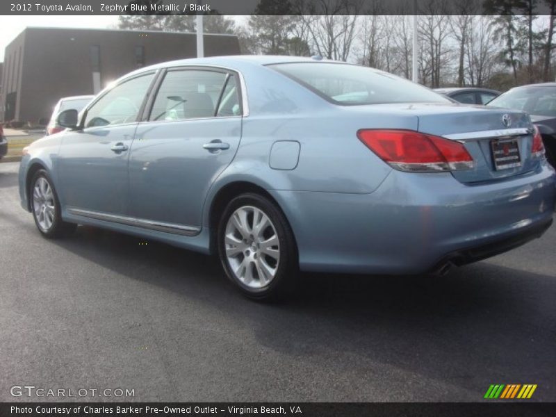Zephyr Blue Metallic / Black 2012 Toyota Avalon