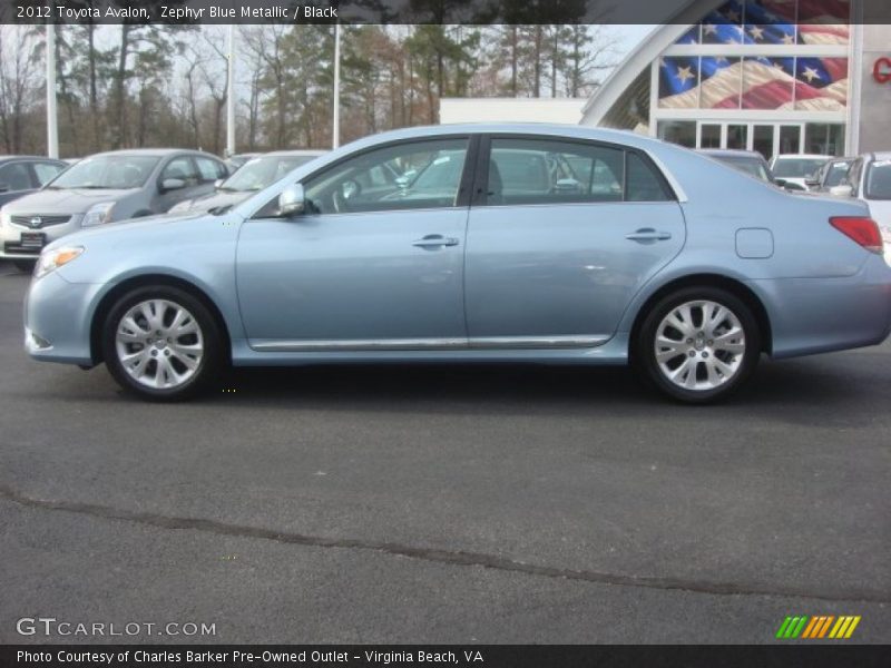 Zephyr Blue Metallic / Black 2012 Toyota Avalon