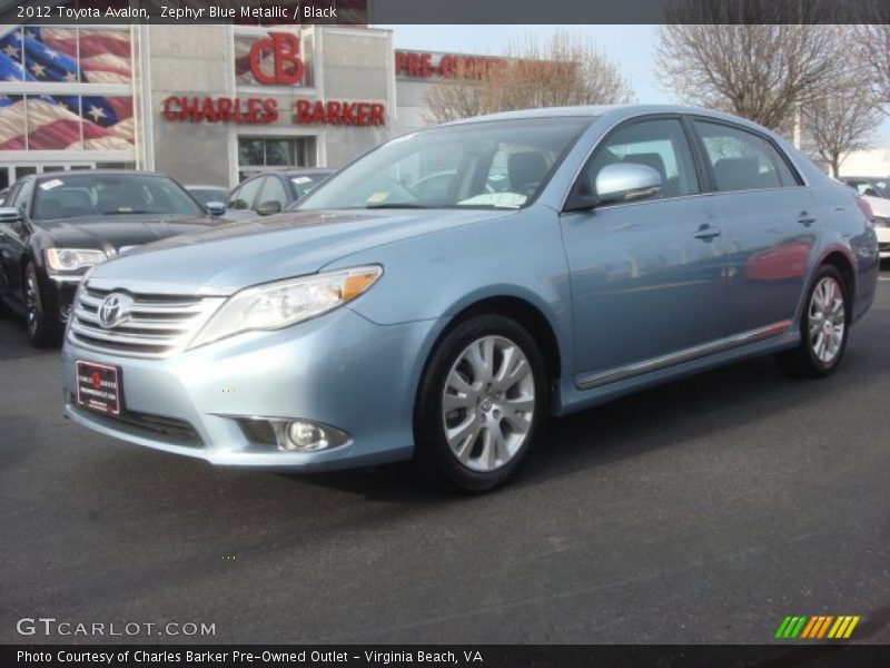Zephyr Blue Metallic / Black 2012 Toyota Avalon