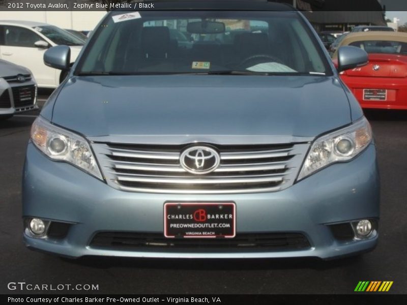 Zephyr Blue Metallic / Black 2012 Toyota Avalon