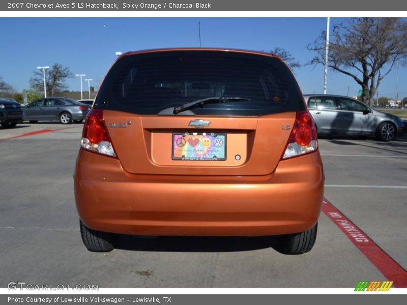 Spicy Orange / Charcoal Black 2007 Chevrolet Aveo 5 LS Hatchback