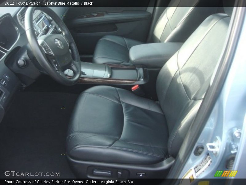 Zephyr Blue Metallic / Black 2012 Toyota Avalon