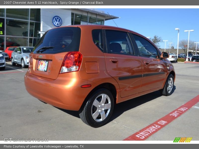 Spicy Orange / Charcoal Black 2007 Chevrolet Aveo 5 LS Hatchback