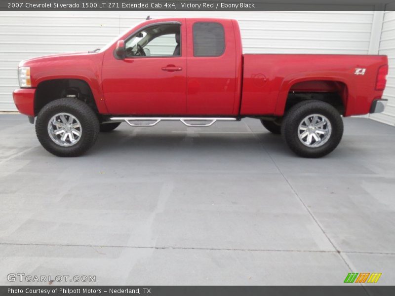 Victory Red / Ebony Black 2007 Chevrolet Silverado 1500 LT Z71 Extended Cab 4x4