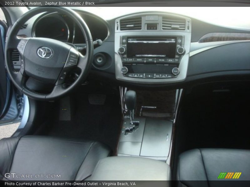 Zephyr Blue Metallic / Black 2012 Toyota Avalon
