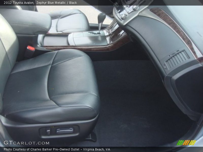 Zephyr Blue Metallic / Black 2012 Toyota Avalon