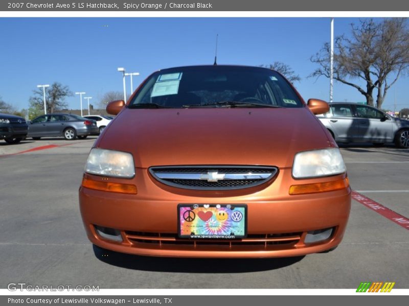 Spicy Orange / Charcoal Black 2007 Chevrolet Aveo 5 LS Hatchback