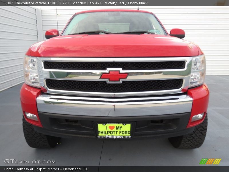 Victory Red / Ebony Black 2007 Chevrolet Silverado 1500 LT Z71 Extended Cab 4x4