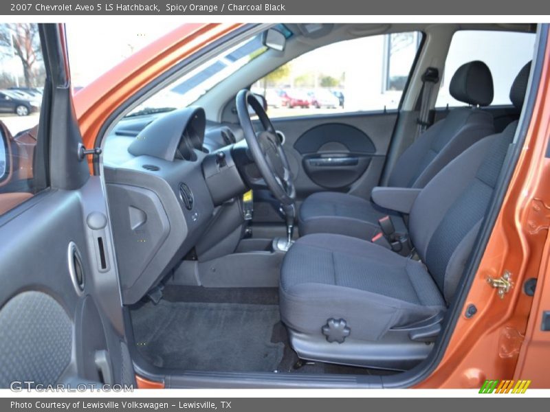 Spicy Orange / Charcoal Black 2007 Chevrolet Aveo 5 LS Hatchback