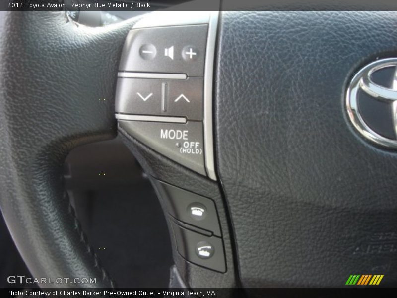 Zephyr Blue Metallic / Black 2012 Toyota Avalon