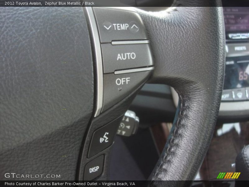 Zephyr Blue Metallic / Black 2012 Toyota Avalon