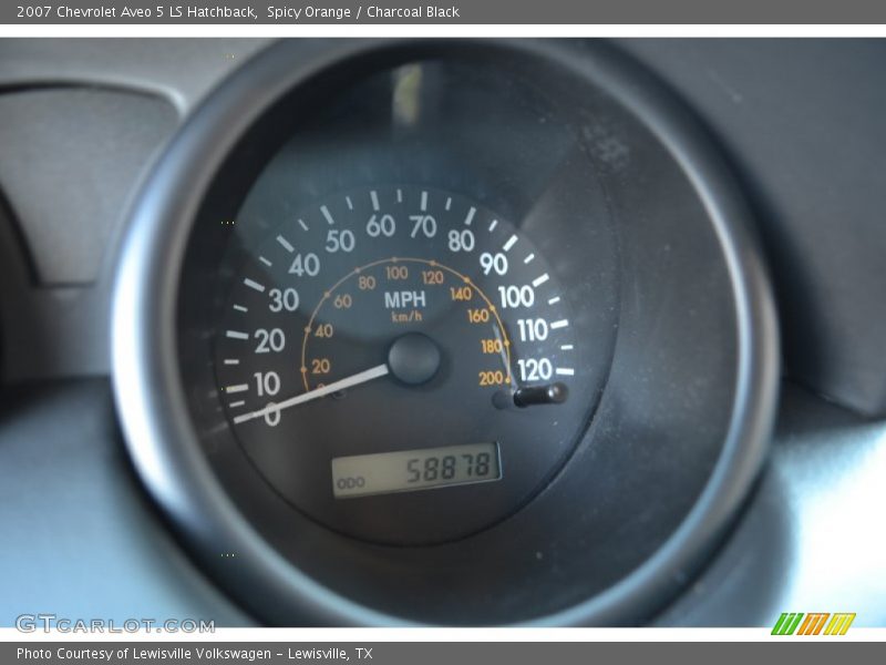 Spicy Orange / Charcoal Black 2007 Chevrolet Aveo 5 LS Hatchback