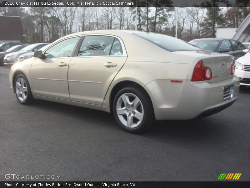 Gold Mist Metallic / Cocoa/Cashmere 2010 Chevrolet Malibu LS Sedan