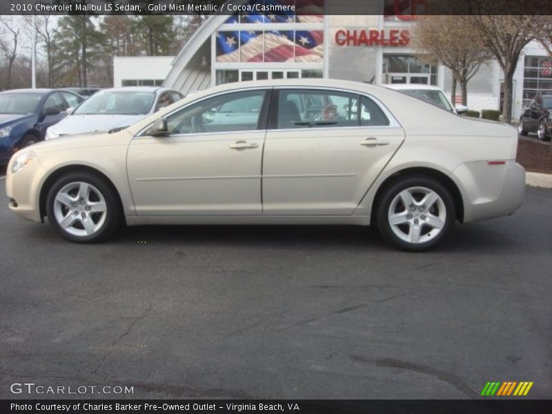 Gold Mist Metallic / Cocoa/Cashmere 2010 Chevrolet Malibu LS Sedan