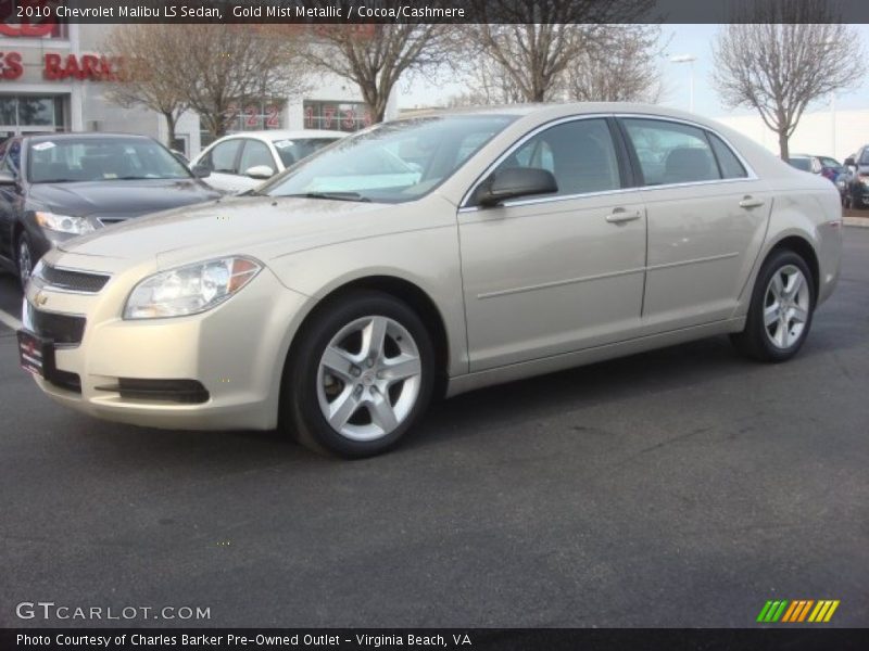 Gold Mist Metallic / Cocoa/Cashmere 2010 Chevrolet Malibu LS Sedan