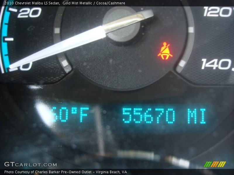 Gold Mist Metallic / Cocoa/Cashmere 2010 Chevrolet Malibu LS Sedan