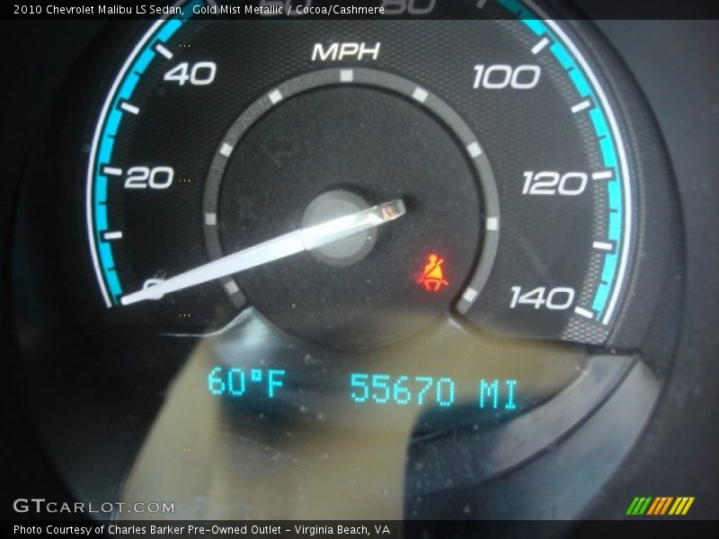 Gold Mist Metallic / Cocoa/Cashmere 2010 Chevrolet Malibu LS Sedan