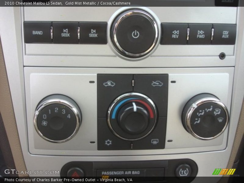 Gold Mist Metallic / Cocoa/Cashmere 2010 Chevrolet Malibu LS Sedan