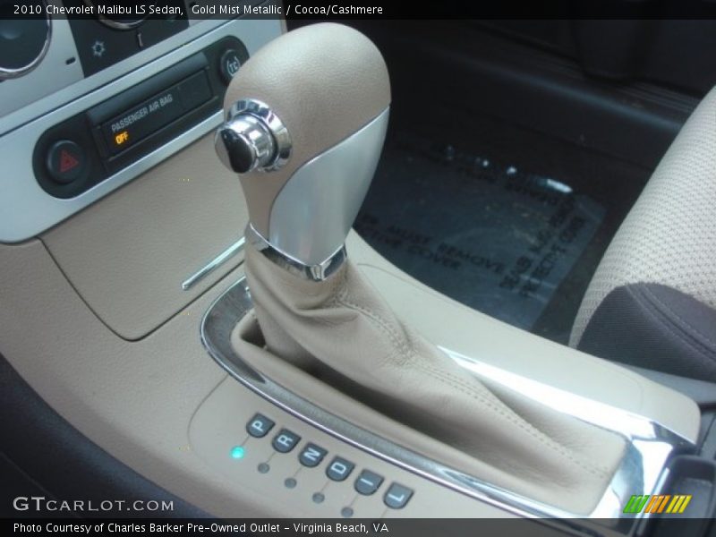 Gold Mist Metallic / Cocoa/Cashmere 2010 Chevrolet Malibu LS Sedan