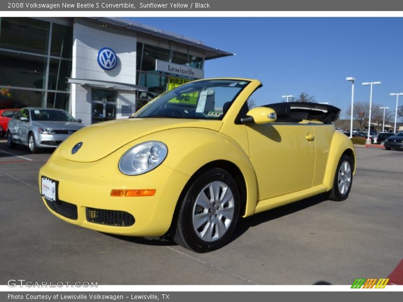 Sunflower Yellow / Black 2008 Volkswagen New Beetle S Convertible