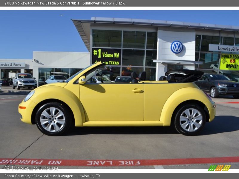 Sunflower Yellow / Black 2008 Volkswagen New Beetle S Convertible