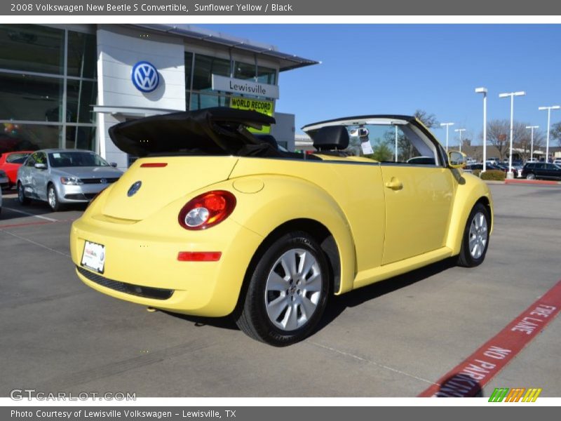 Sunflower Yellow / Black 2008 Volkswagen New Beetle S Convertible