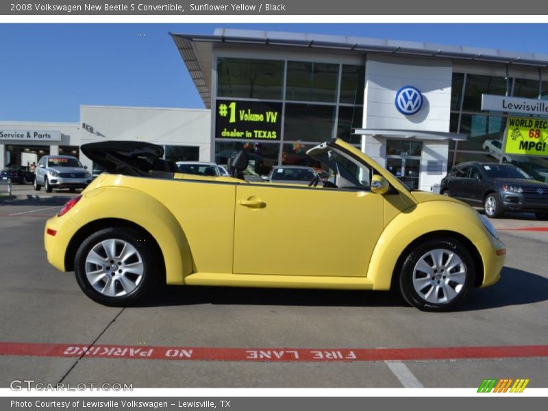 Sunflower Yellow / Black 2008 Volkswagen New Beetle S Convertible