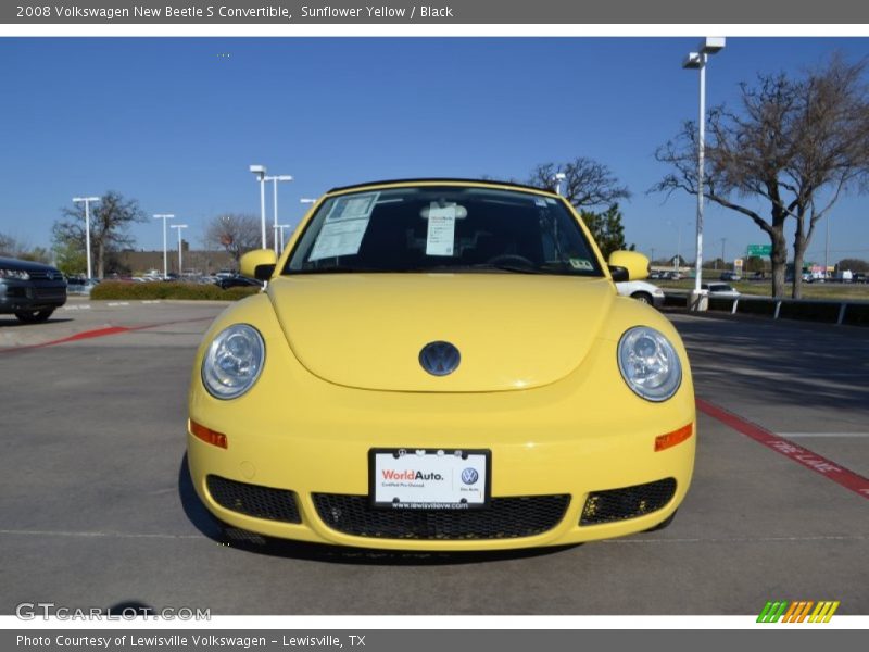 Sunflower Yellow / Black 2008 Volkswagen New Beetle S Convertible