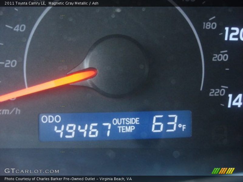 Magnetic Gray Metallic / Ash 2011 Toyota Camry LE