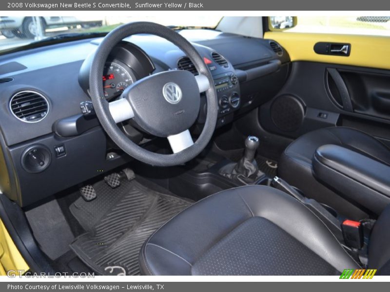 Sunflower Yellow / Black 2008 Volkswagen New Beetle S Convertible