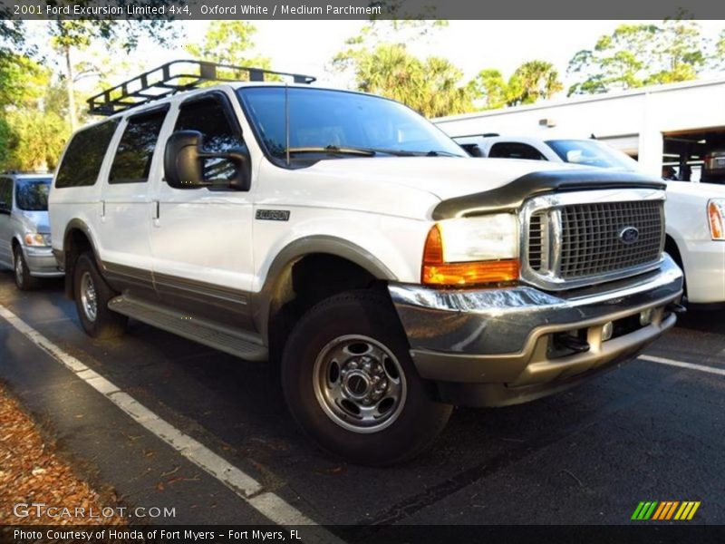 Oxford White / Medium Parchment 2001 Ford Excursion Limited 4x4