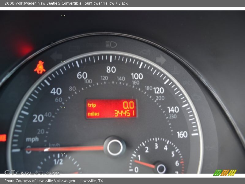 Sunflower Yellow / Black 2008 Volkswagen New Beetle S Convertible