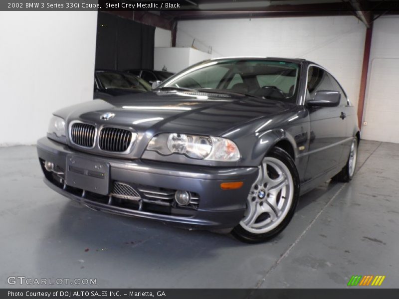 Steel Grey Metallic / Black 2002 BMW 3 Series 330i Coupe