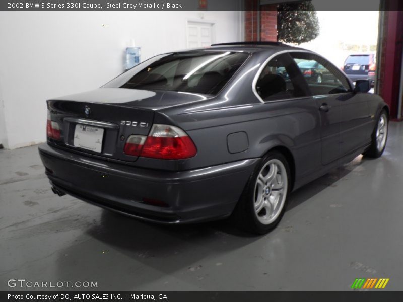 Steel Grey Metallic / Black 2002 BMW 3 Series 330i Coupe