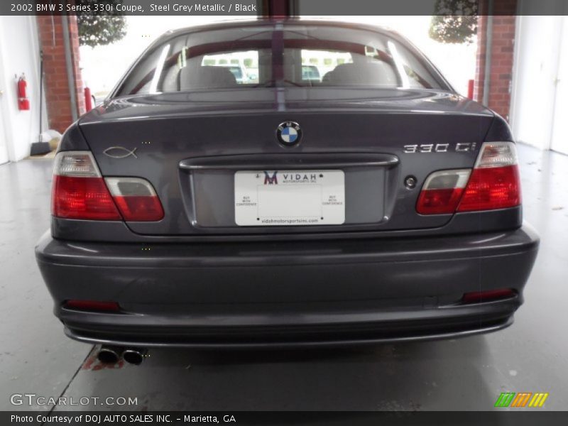 Steel Grey Metallic / Black 2002 BMW 3 Series 330i Coupe