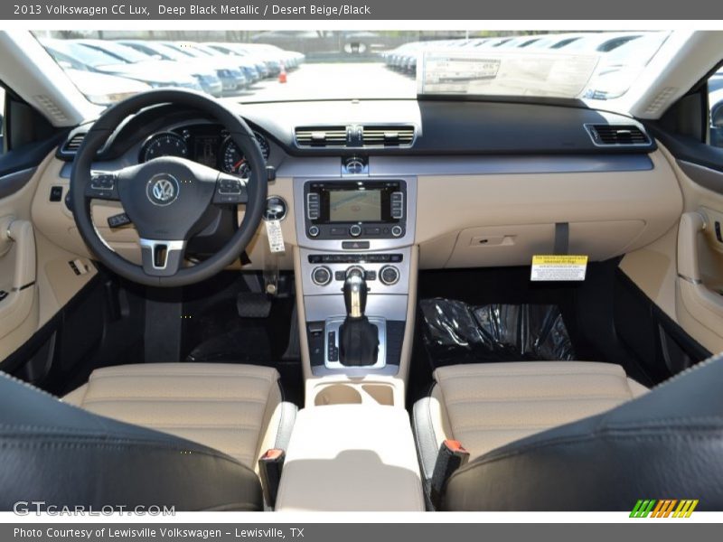 Deep Black Metallic / Desert Beige/Black 2013 Volkswagen CC Lux