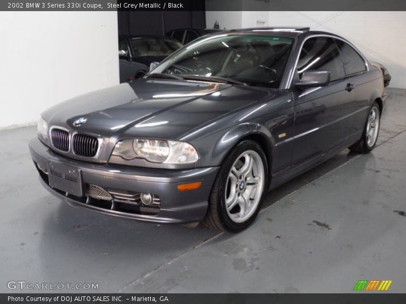 Steel Grey Metallic / Black 2002 BMW 3 Series 330i Coupe