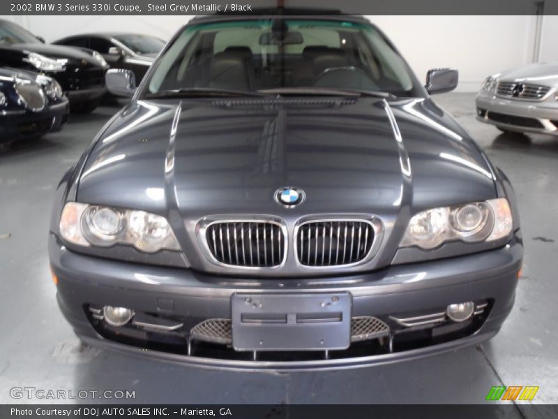 Steel Grey Metallic / Black 2002 BMW 3 Series 330i Coupe