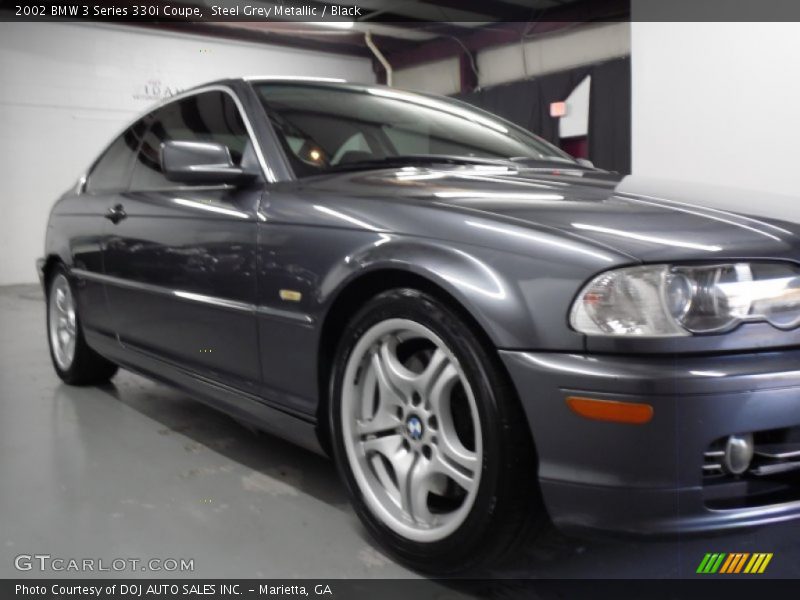Steel Grey Metallic / Black 2002 BMW 3 Series 330i Coupe