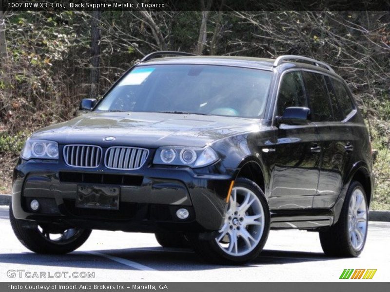 Black Sapphire Metallic / Tobacco 2007 BMW X3 3.0si