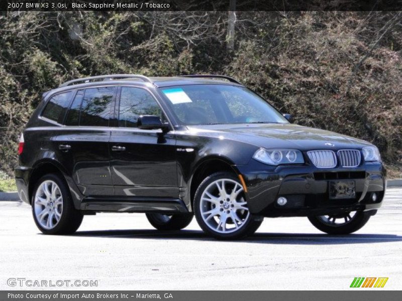 Black Sapphire Metallic / Tobacco 2007 BMW X3 3.0si