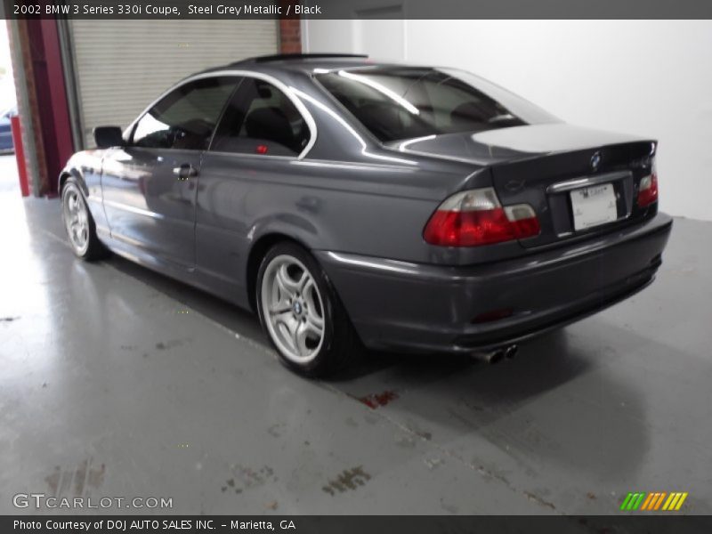 Steel Grey Metallic / Black 2002 BMW 3 Series 330i Coupe
